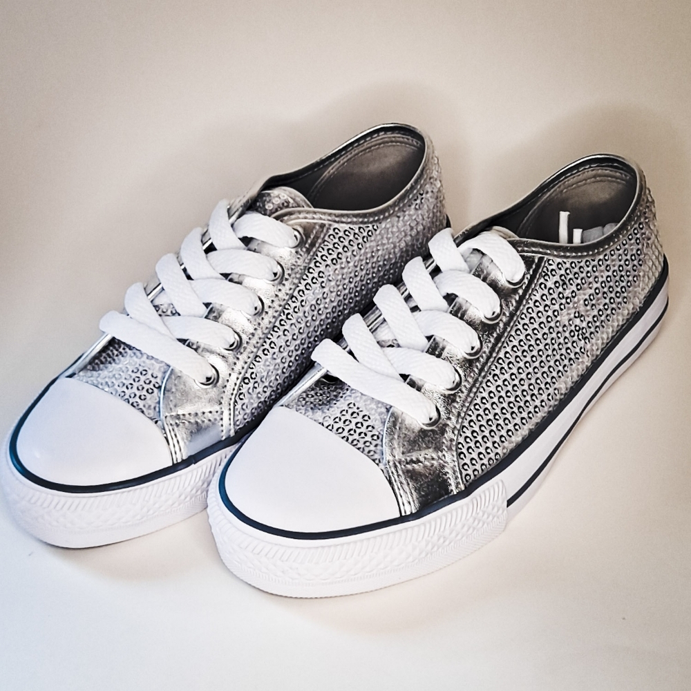 💖NEW💖Unisex Sequence Double Platinum Sneakers - Picture 4 of 7